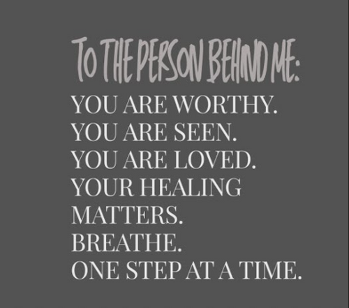 Grey “To the Person Behind Me” Inspirational Tee